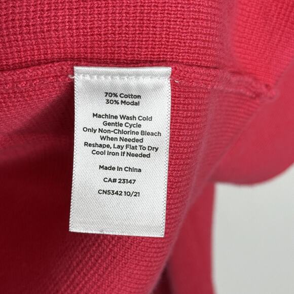 Talbots Sweater Womens Large Pink Open Front Cardigan Lightweight Pockets Casual - Picture 5 of 8
